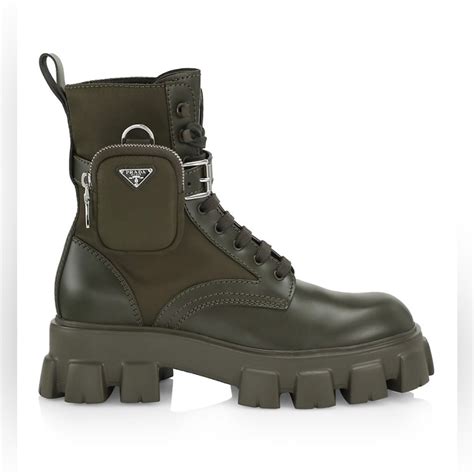 prada lug sole leather combat boots|Prada Monolith Mini Bag Lug Sole Combat Boot .